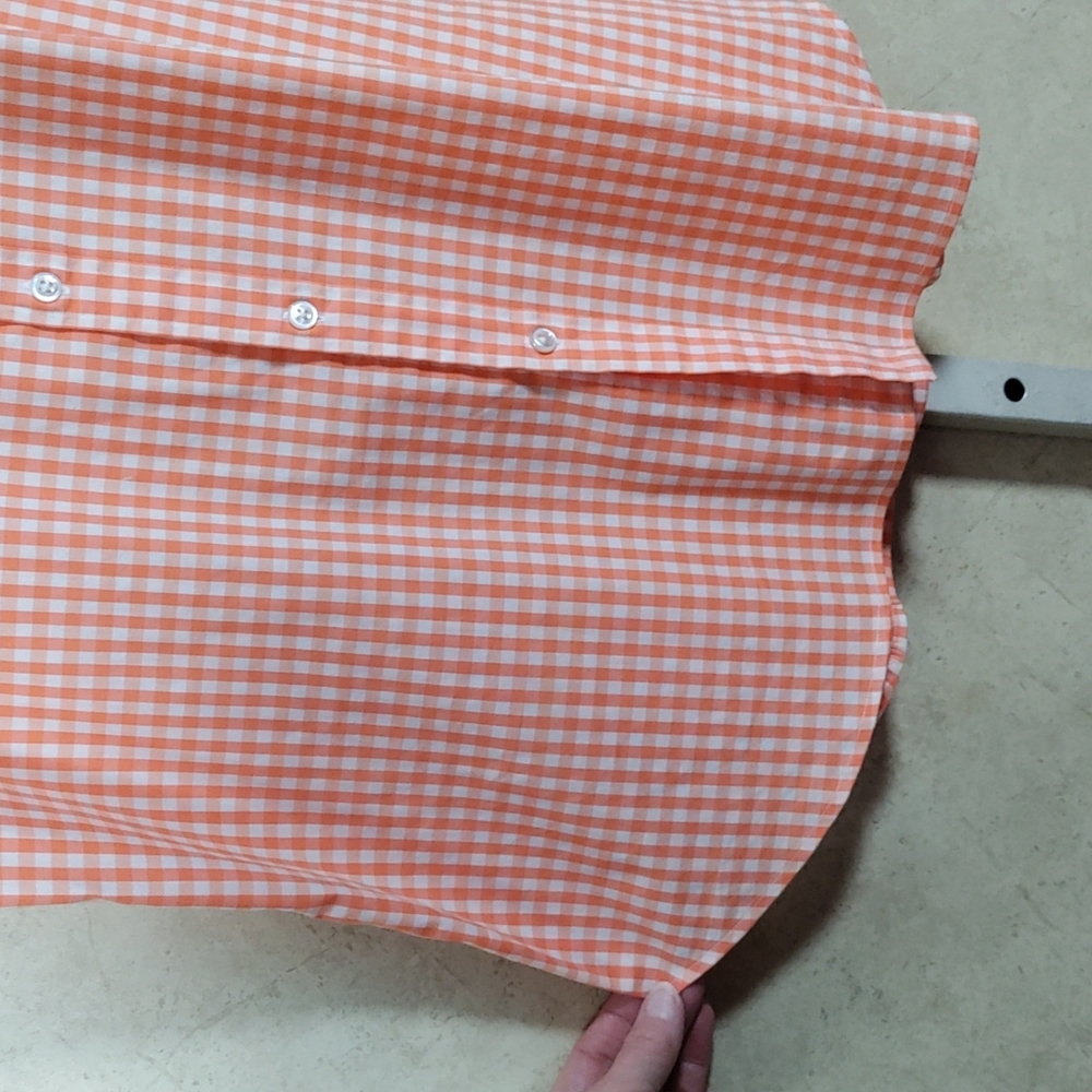 *H182 Ralph Lauren black label orange check S/S blouse 12 FINAL PRICE - Picture 5 of 10